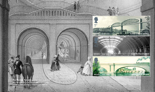 Pane 1 from Brunel Prestige Stamp Book