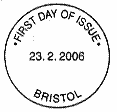 Official non-pictorial Bristol postmark for Brunel stamp issue.