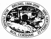 Postmark showing Box Tunnel on the Great Western Railway, Corsham.