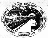 Postmark showing Paddington Station, Great Western Railway, London.