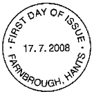 Farnborough non-pictorial FDI postmark for air displays stamps.