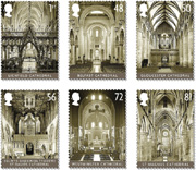 Cathedrals set of 6 stamps