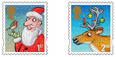 1st & 2nd class Christmas stamps 2012.