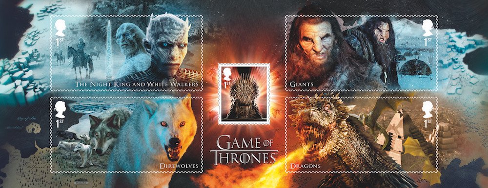 Game of Thrones stamps miniature sheet.